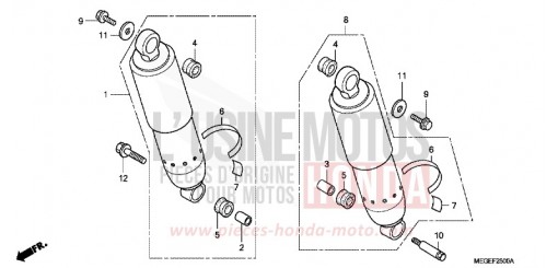 REAR CUSHION VT750C9 de 2009